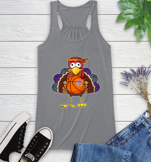 Sacramento Kings Turkey thanksgiving day Racerback Tank 5
