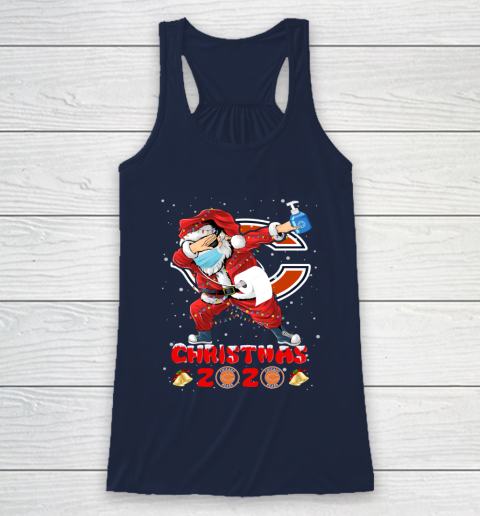Chicago Bears Funny Santa Claus Dabbing Christmas 2020 NFL Racerback Tank 8