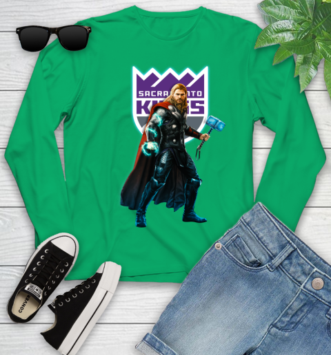 NBA Thor Avengers Endgame Basketball Sacramento Kings Youth Long Sleeve 6