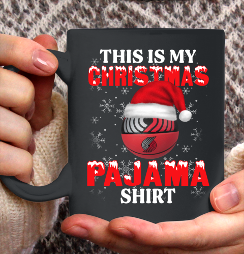 Portland Trail Blazers This Is My Christmas Pajama Shirt NBA Ceramic Mug 11oz