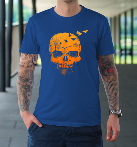 Halloween Skull Decor Vintage Gothic Costume T-Shirt 7