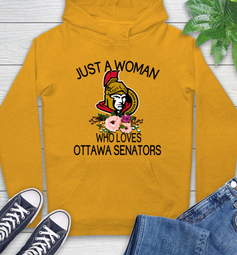 NHL Just A Woman Who Loves Ottawa Senators Hockey Sports Hoodie 2