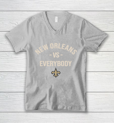 New Orleans Saints Vs Everybody V-Neck T-Shirt 3
