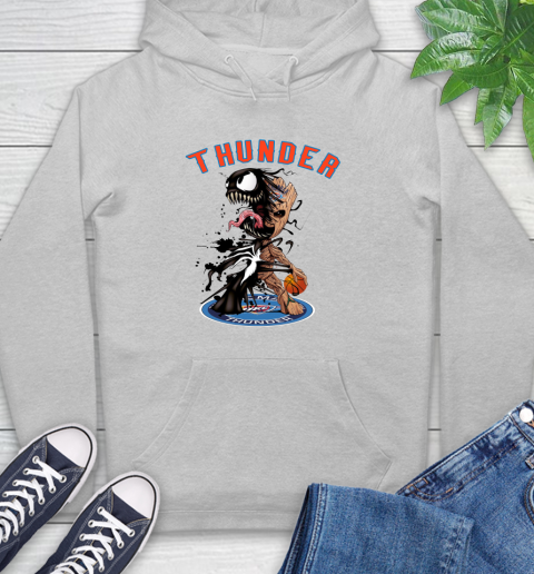 NBA Oklahoma City Thunder Basketball Venom Groot Guardians Of The Galaxy Hoodie 6