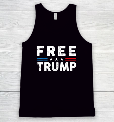 Free Donald Trump Republican Support Pro Trump American Flag Tank Top