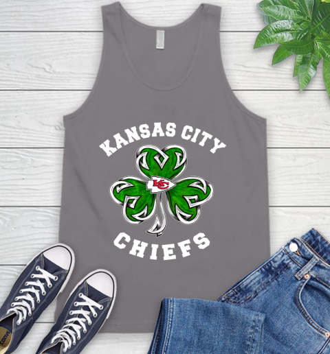 NFL Kansas City Chiefs Three Leaf Clover St Patrick's Day Football Sports Tank Top 6