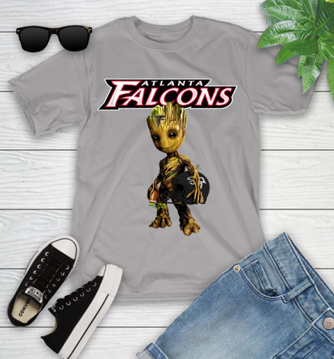 Atlanta Falcons NFL Football Groot Marvel Guardians Of The Galaxy Youth T-Shirt 4