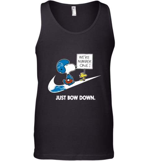 Detroit Lions Are Number One – Just Bow Down Snoopy Tank Top