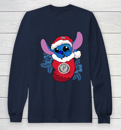 San Antonio Spurs Christmas Stitch In The Sock Funny Disney NBA Long Sleeve T-Shirt 4