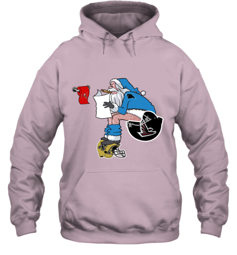 fwyg santa claus carolina panthers shit on other teams christmas hoodie 23 front light pink