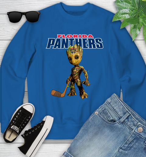 Florida Panthers NHL Hockey Groot Marvel Guardians Of The Galaxy Youth Sweatshirt 8
