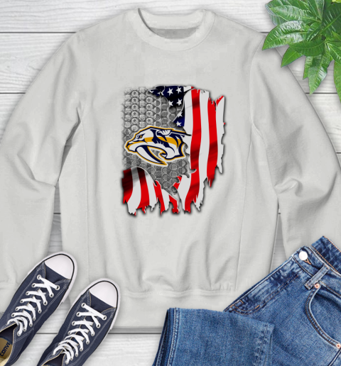 Nashville Predators NHL Hockey American Flag Sweatshirt 5