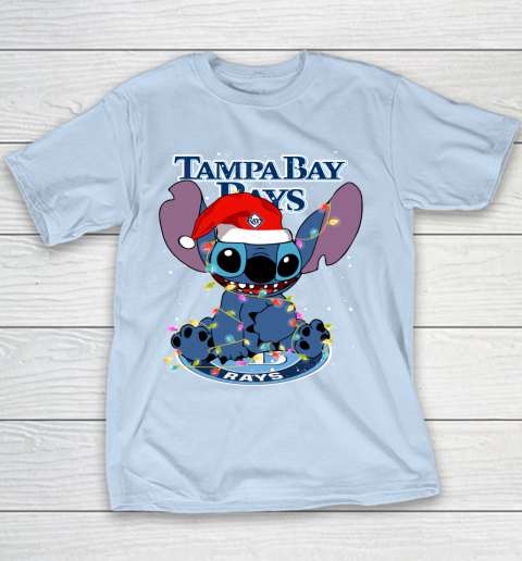Tampa Bay Rays MLB noel stitch Baseball Christmas Youth T-Shirt 4