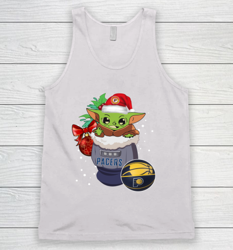 Indiana Pacers Christmas Baby Yoda Star Wars Funny Happy NBA Tank Top 2