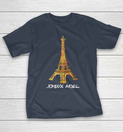 Joyeux Noel French Merry Christmas Eiffel Tower T-Shirt 3