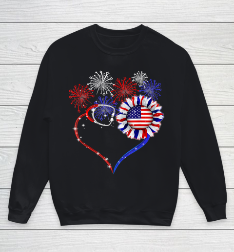 Patriotic Nurse 4th Of July American Flag Independence Day Youth Sweatshirt