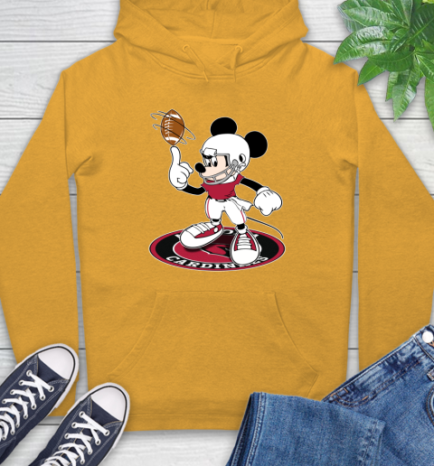 NFL Football Arizona Cardinals Cheerful Mickey Disney Shirt fish pond Hoodie 3