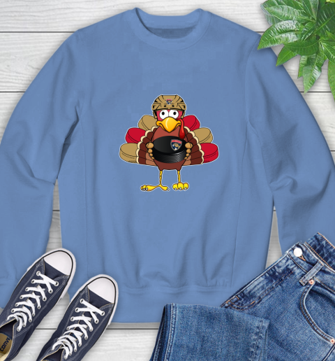 Florida Panthers Turkey Thanksgiving Day Sweatshirt 11