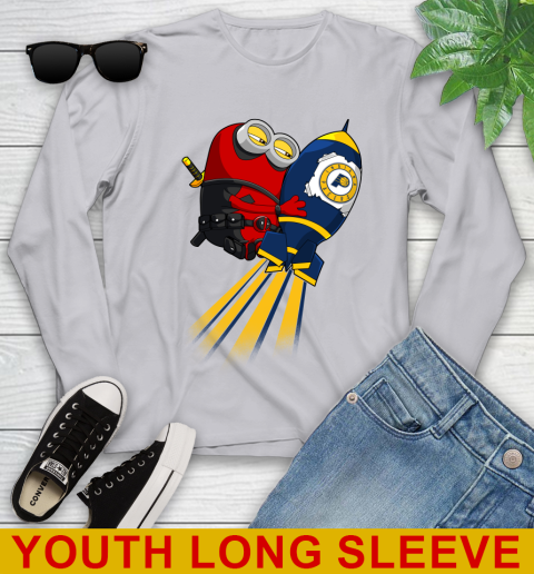 NBA Basketball Indiana Pacers Deadpool Minion Marvel Shirt Youth Long Sleeve 5
