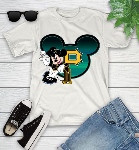 MLB Pittsburgh Pirates The Commissioner's Trophy Mickey Mouse Disney Youth T-Shirt