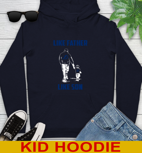Tampa Bay Lightning NHL Hockey Like Father Like Son Sports Youth Hoodie 3
