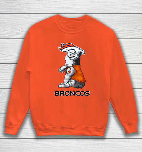 NFL Football My Cat Loves Denver Broncos Sweatshirt 3