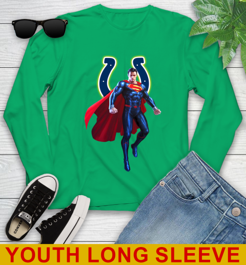 NFL Superman DC Sports Football Indianapolis Colts Youth Long Sleeve 7