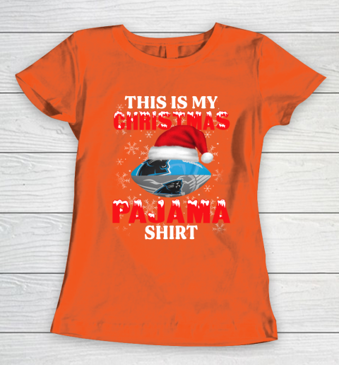 Carolina Panthers This Is My Christmas Pajama Shirt NFL Women's T-Shirt 3
