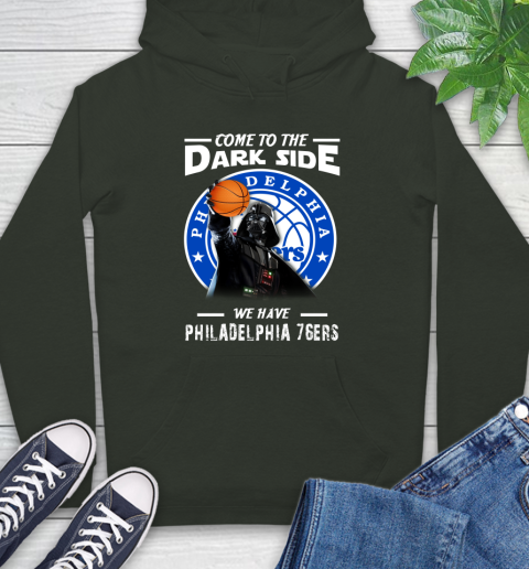 NBA Come To The Dark Side We Have Philadelphia 76ers Star Wars Darth Vader Basketball Hoodie 12