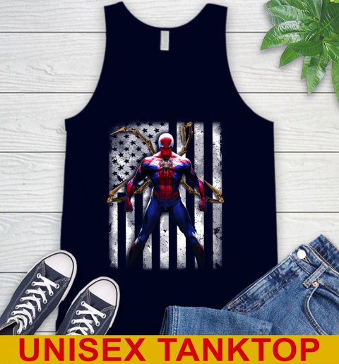 MLB Baseball Philadelphia Phillies Spider Man Avengers Marvel American Flag Shirt Tank Top 2