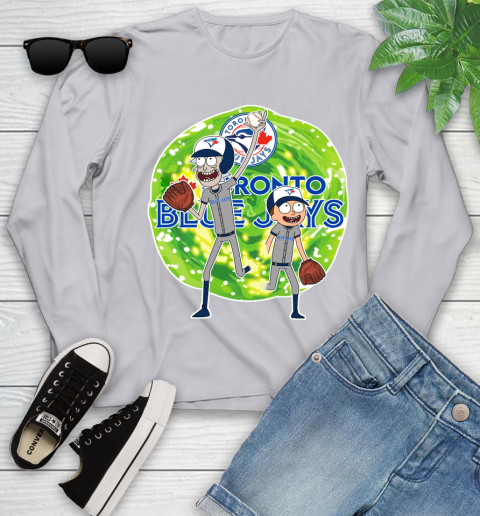 MLB Toronto Blue Jays Rick And Morty Baseball Sports Youth Long Sleeve 5