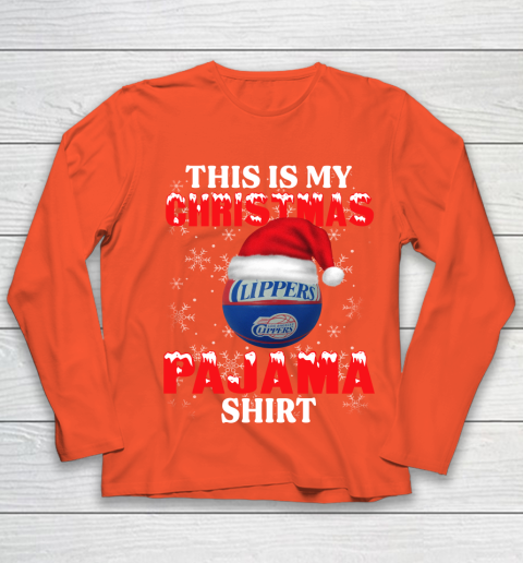LA Clippers This Is My Christmas Pajama Shirt NBA Youth Long Sleeve 3