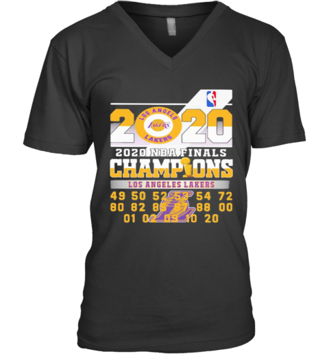 2020 Nba Finals Champions Los Angeles Lakers V-Neck T-Shirt