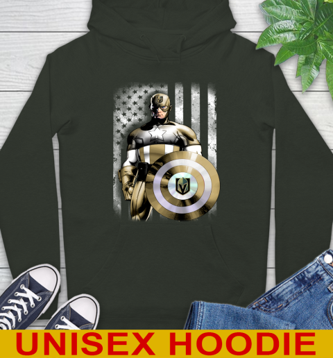 Vegas Golden Knights NHL Hockey Captain America Marvel Avengers American Flag Shirt Hoodie 12