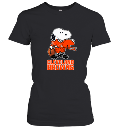 Snoopy A Strong And Proud Cleveland Browns Player NFL Women's T-Shirt