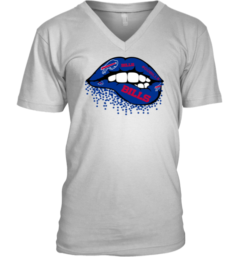 Buffalo Bills Lips Inspired V-Neck T-Shirt