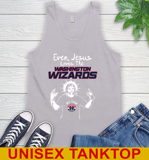 Washington Wizards NBA Basketball Even Jesus Loves The Wizards Shirt Tank Top 3