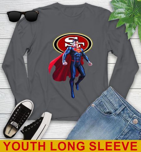 NFL Superman DC Sports Football San Francisco 49ers Youth Long Sleeve 9