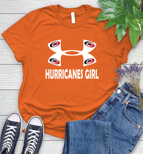 NHL Carolina Hurricanes Girl Under Armour Hockey Sports Women's T-Shirt 3