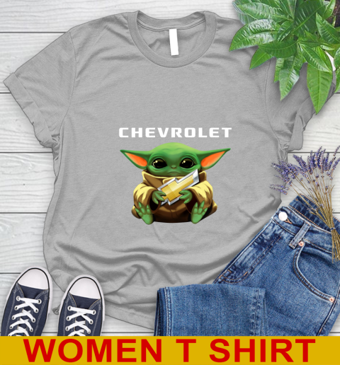Star Wars Baby Yoda Hugs Chevrolet Car Shirt 89