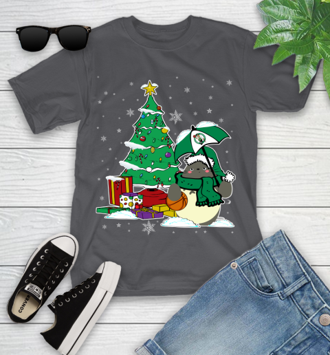 Boston Celtics NBA Basketball Cute Tonari No Totoro Christmas Sports Youth T-Shirt 6