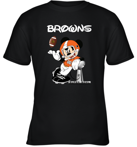 Mickey Browns Taking The Super Bowl Trophy Football Youth T-Shirt