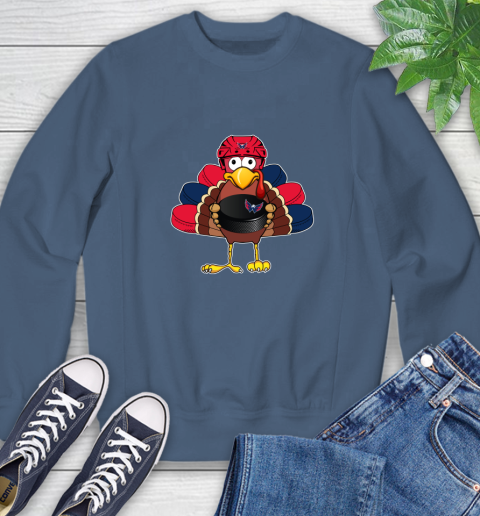 Washington Capitals Turkey Thanksgiving Day Sweatshirt 7
