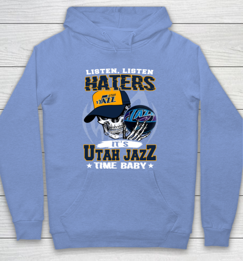 Listen Haters It is JAZZ Time Baby NBA Hoodie 8