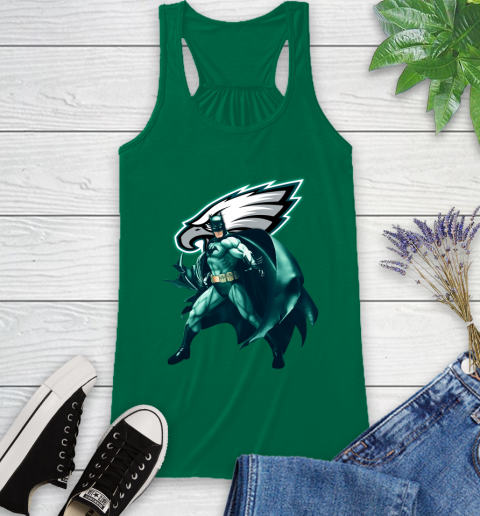 NFL Batman Football Sports Philadelphia Eagles Racerback Tank 7