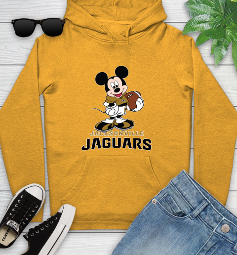 NFL Football Jacksonville Jaguars Cheerful Mickey Mouse Shirt Youth Hoodie 3