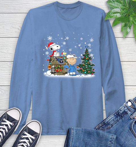 NFL Tennessee Titans Snoopy Charlie Brown Christmas Football Super Bowl Sports Long Sleeve T-Shirt 12