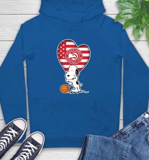 Atlanta Hawks NBA Basketball The Peanuts Movie Adorable Snoopy Hoodie 9