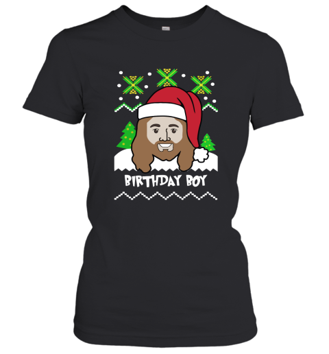 Jesus Birthday Boy Ugly Christmas Adult Crewneck Women's T-Shirt