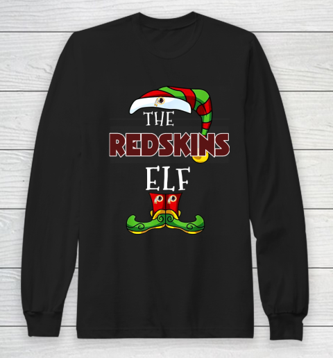 Washington Redskins Christmas ELF Funny NFL Long Sleeve T Shirt Tee For Sports
